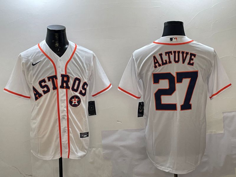 Men Houston Astros #27 Altuve White Game 2025 Nike MLB Jersey style 5